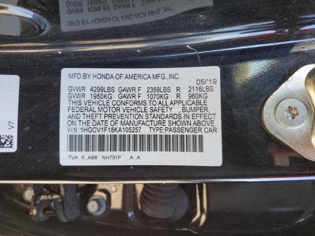 2019 HONDA ACCORD LX - 1HGCV1F18KA105257