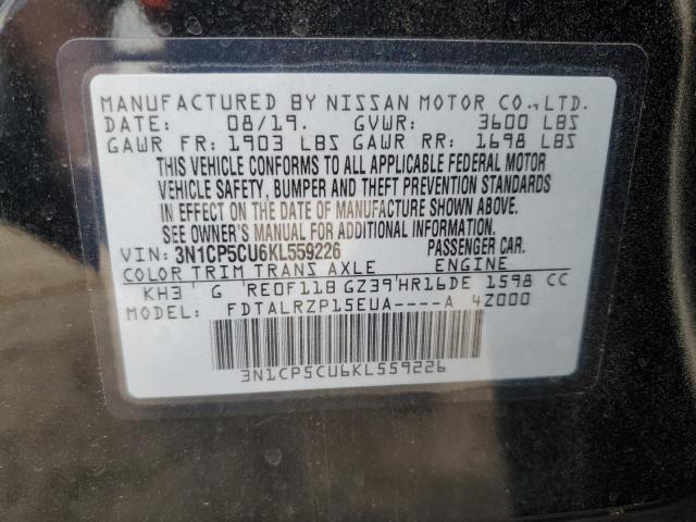 2019 NISSAN KICKS S - 3N1CP5CU6KL559226