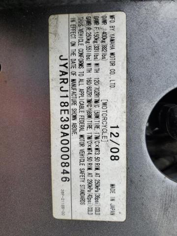 2009 YAMAHA FZ6 R JYARJ18E39A000846