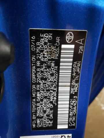 2016 TOYOTA SCION IM - JTNKARJE7GJ522774