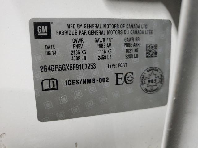 2015 BUICK REGAL PREM 2G4GR5GX5F9107253