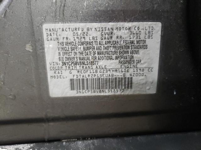 2022 NISSAN KICKS S - 3N1CP5BV8NL518577