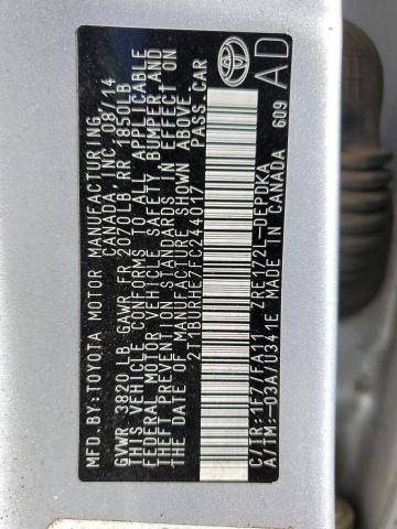 2015 TOYOTA COROLLA L - 2T1BURHE7FC244017