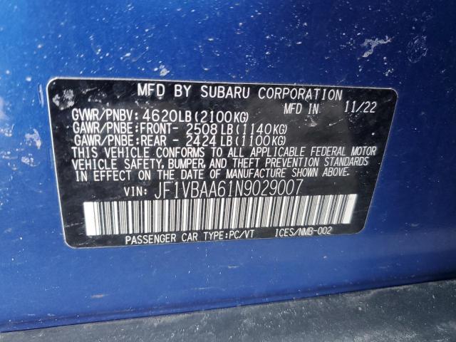2022 SUBARU WRX - JF1VBAA61N9029007
