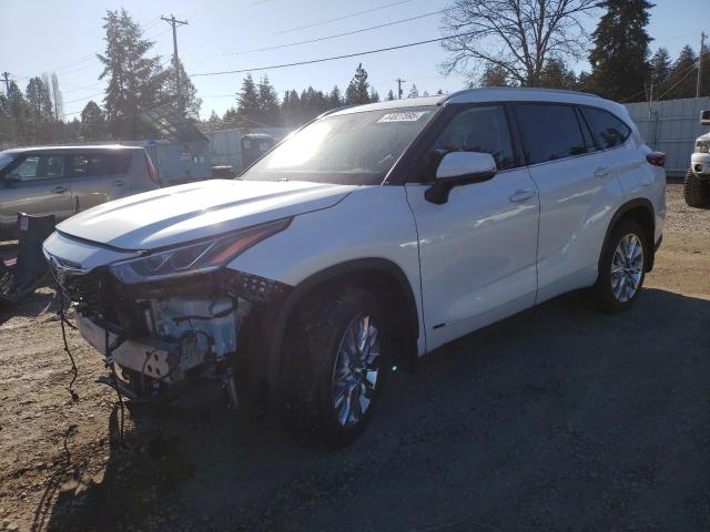 TOYOTA HIGHLANDER 2023 white  hybrid engine 5TDXBRCH1PS116152 photo #1