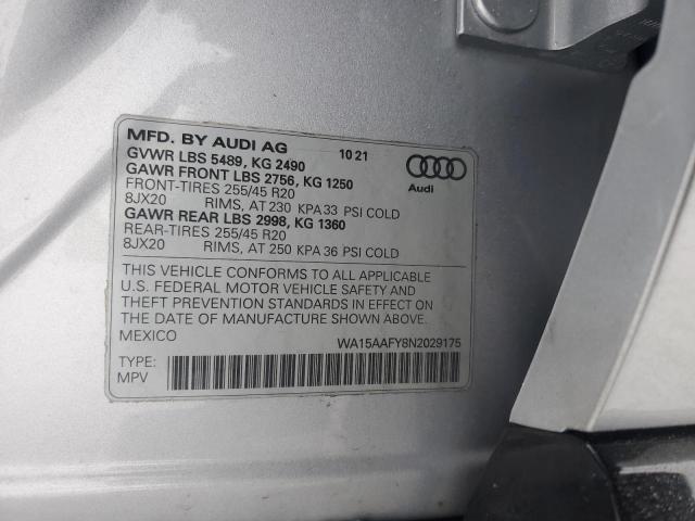 2022 AUDI Q5 SPORTBA WA15AAFY8N2029175