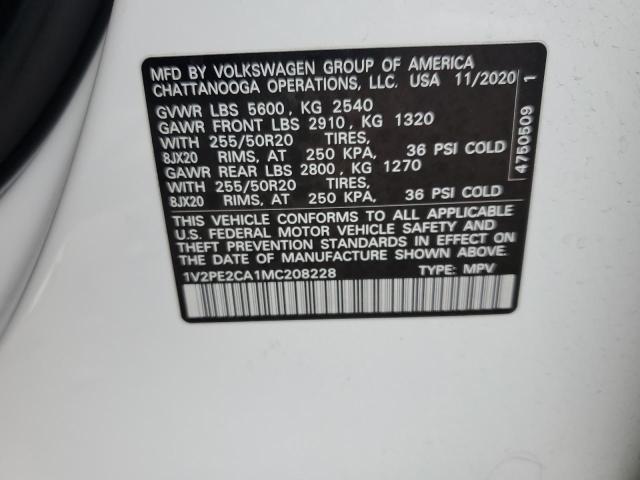 2021 VOLKSWAGEN ATLAS CROS - 1V2PE2CA1MC208228