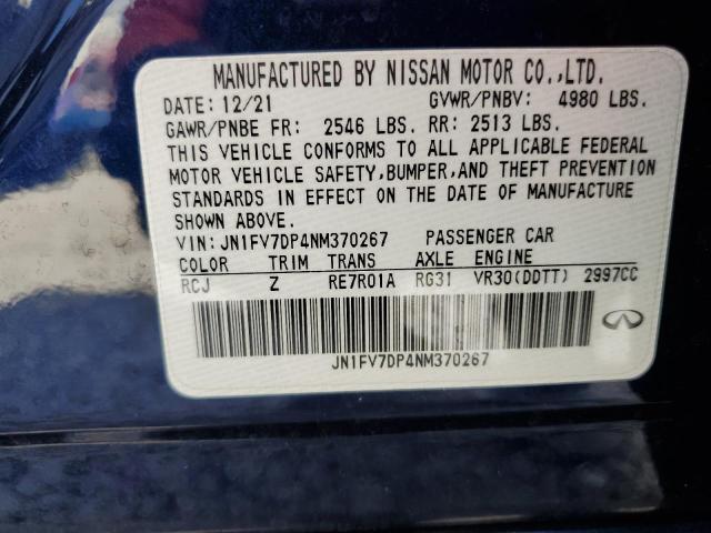 2022 INFINITI Q50 RED SP - JN1FV7DP4NM370267