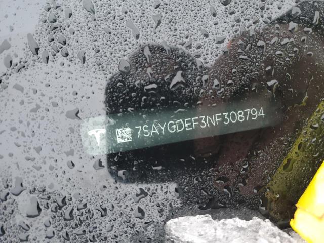 2022 TESLA MODEL Y - 7SAYGDEF3NF308794