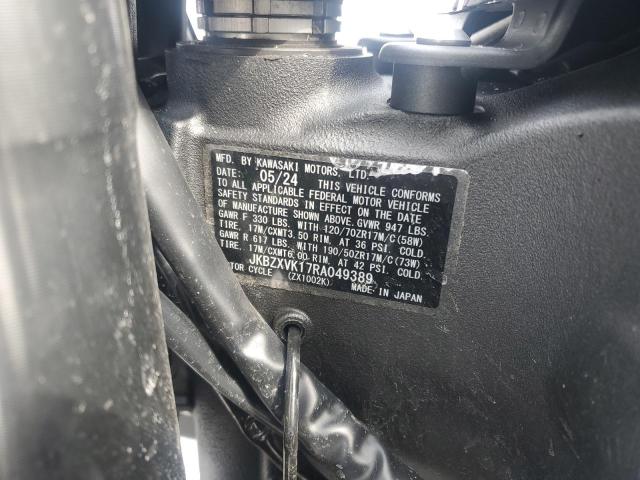 2024 KAWASAKI ZX1002 K JKBZXVK17RA049389