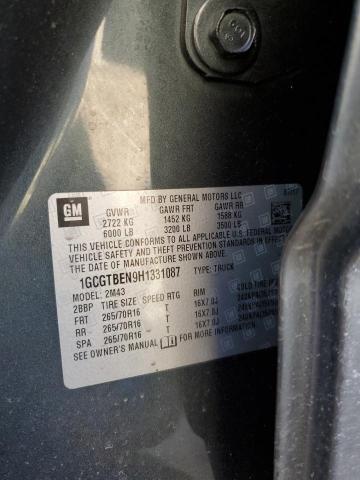 2017 CHEVROLET COLORADO - 1GCGTBEN9H1331087