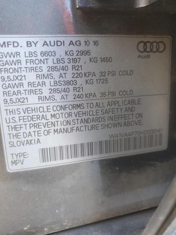 2017 AUDI Q7 PRESTIG WA1VAAF70HD033141