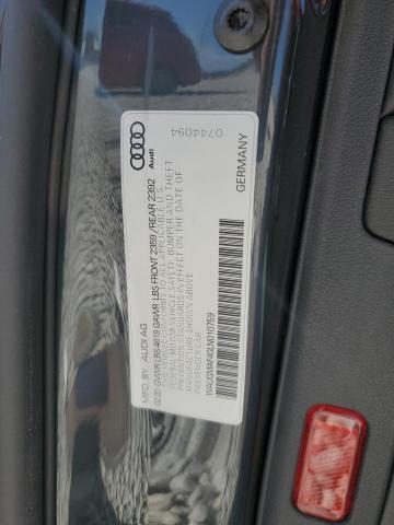 2020 AUDI A4 PREMIUM - WAUGMAF40LN010759