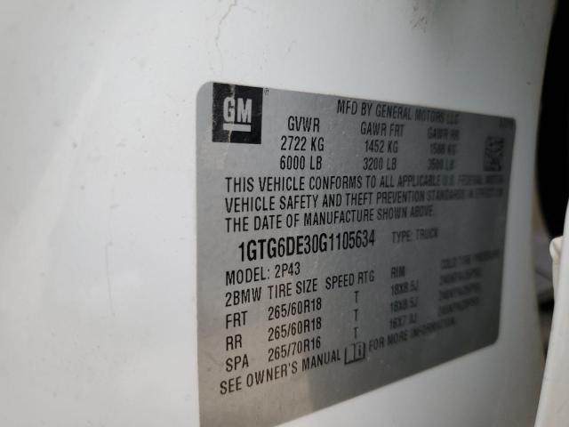 2016 GMC CANYON SLT 1GTG6DE30G1105634