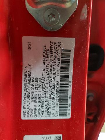 2022 HONDA CIVIC SPOR - 19XFL2H84NE000668