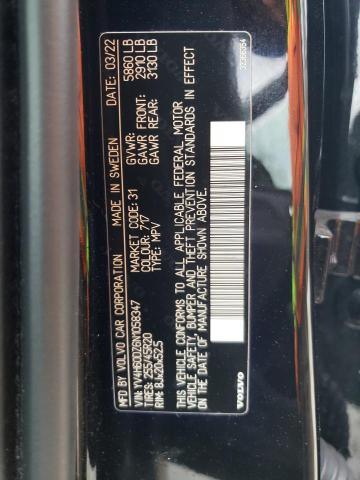 2022 VOLVO XC60 T8 RE YV4H60DZ6N1058347