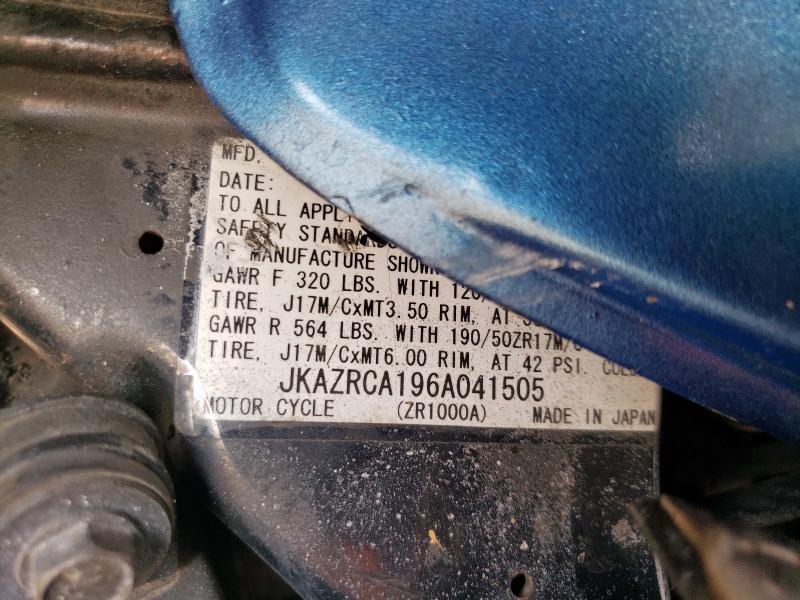 2006 KAWASAKI ZR1000 A1 - JKAZRCA196A041505