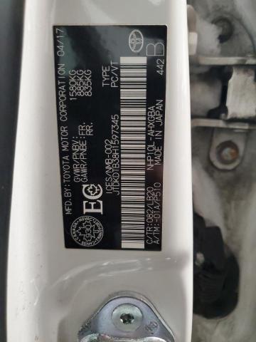 2017 TOYOTA PRIUS C JTDKDTB38H1597345