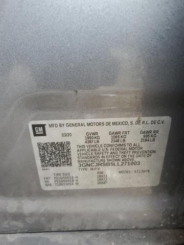2020 CHEVROLET TRAX PREMI 3GNCJRSB5LL271003