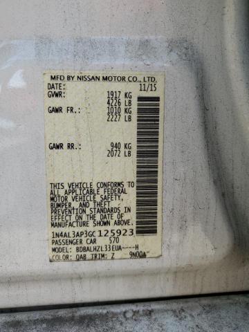 2016 NISSAN ALTIMA 2.5 1N4AL3AP3GC125923