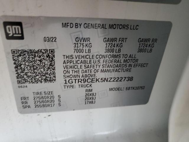 2022 GMC SIERRA LIM - 1GTR9CEK5NZ222738