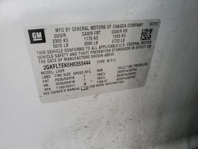 2017 GMC TERRAIN SL 2GKFLTEK6H6353444