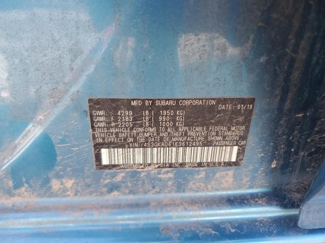 2019 SUBARU IMPREZA PR 4S3GKAD61K3612495
