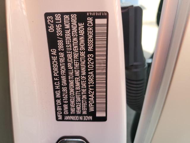 2024 PORSCHE TAYCAN WP0AA2Y13RSA10293