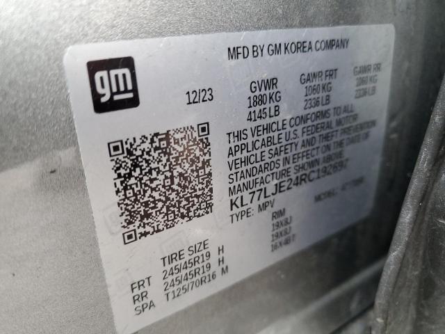 2024 CHEVROLET TRAX 2RS KL77LJE24RC192697