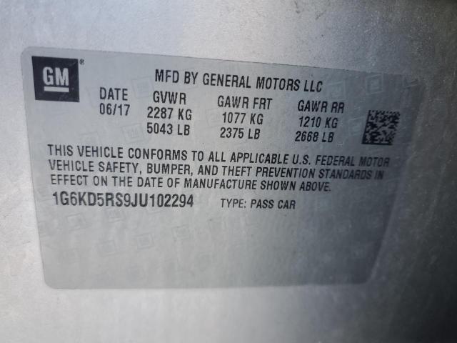 2018 CADILLAC CT6 LUXURY - 1G6KD5RS9JU102294
