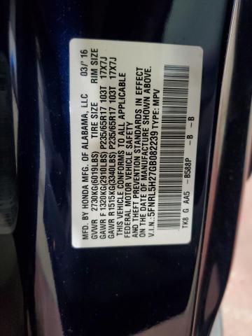 2016 HONDA ODYSSSEY 5FNRL5H27GB082239