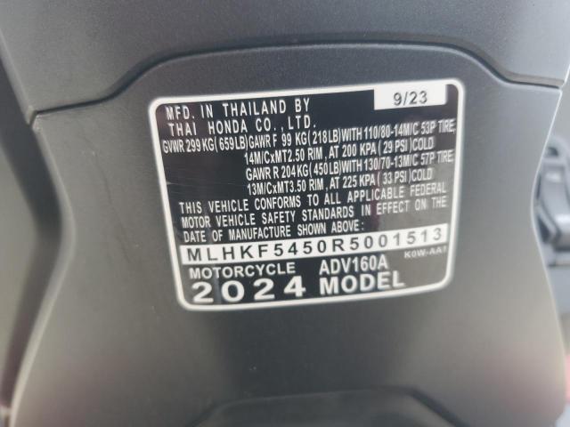 2024 HONDA ADV160 A MLHKF5450R5001513