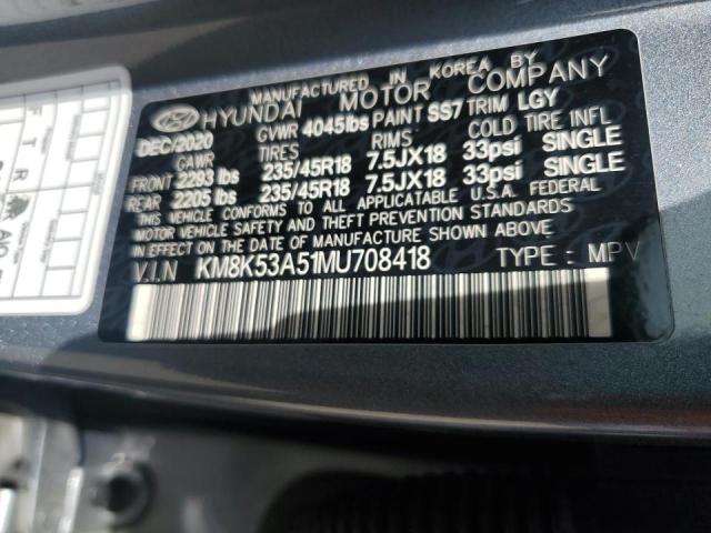 2021 HYUNDAI KONA ULTIM - KM8K53A51MU708418