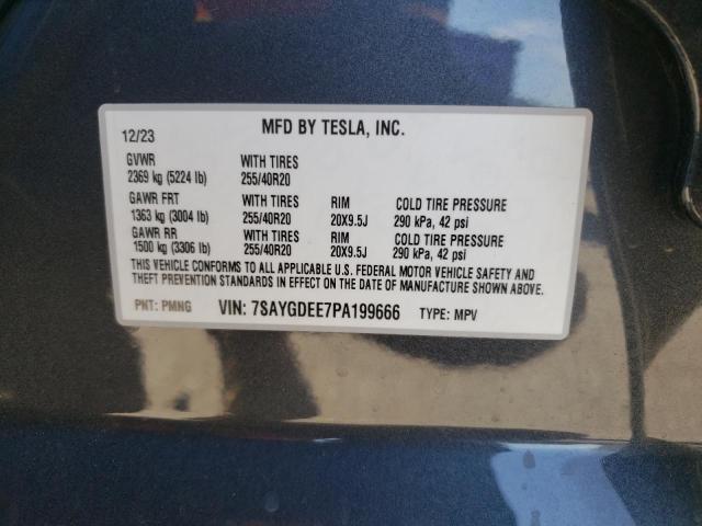 2023 TESLA MODEL Y - 7SAYGDEE7PA199666