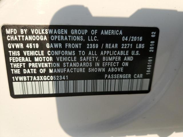 2016 VOLKSWAGEN PASSAT SE - 1VWBT7A3XGC052341