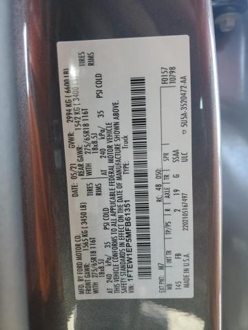 2021 FORD F150 SUPER - 1FTEW1EP5MFB61351