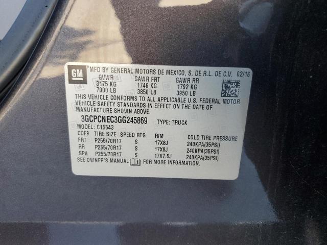 2016 CHEVROLET SILVERADO - 3GCPCNEC3GG245869