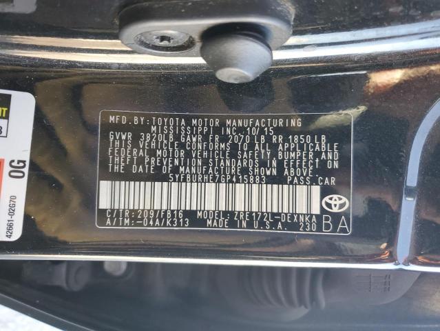 2016 TOYOTA COROLLA L - 5YFBURHE7GP415883
