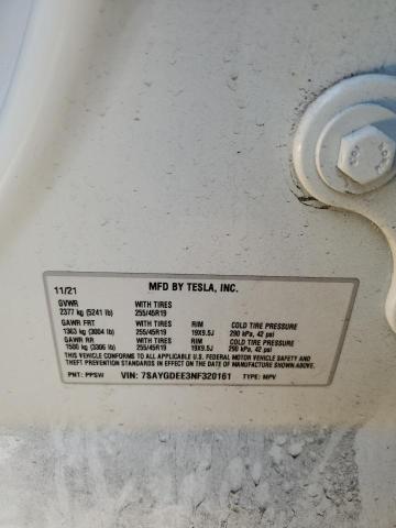 2022 TESLA MODEL Y - 7SAYGDEE3NF320161