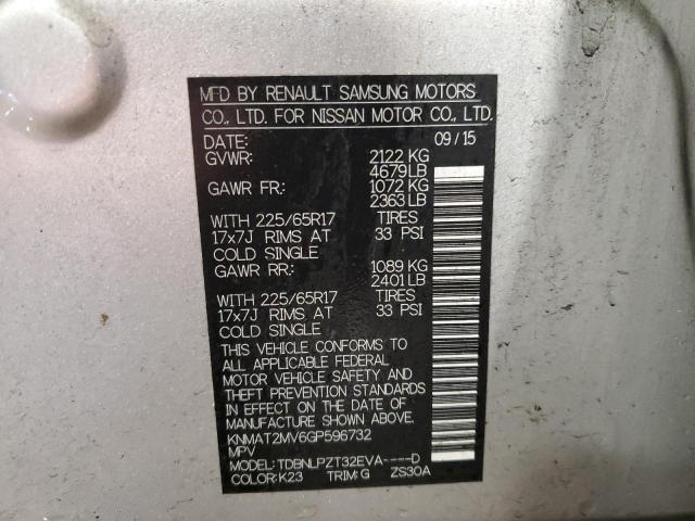 2016 NISSAN ROGUE S - KNMAT2MV6GP596732