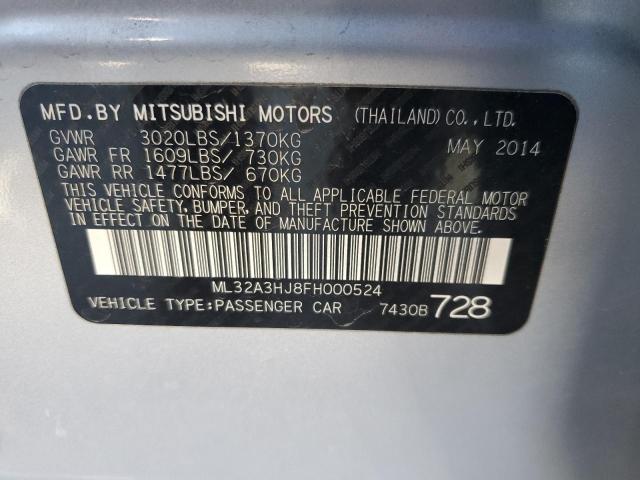 2015 MITSUBISHI MIRAGE DE ML32A3HJ8FH000524