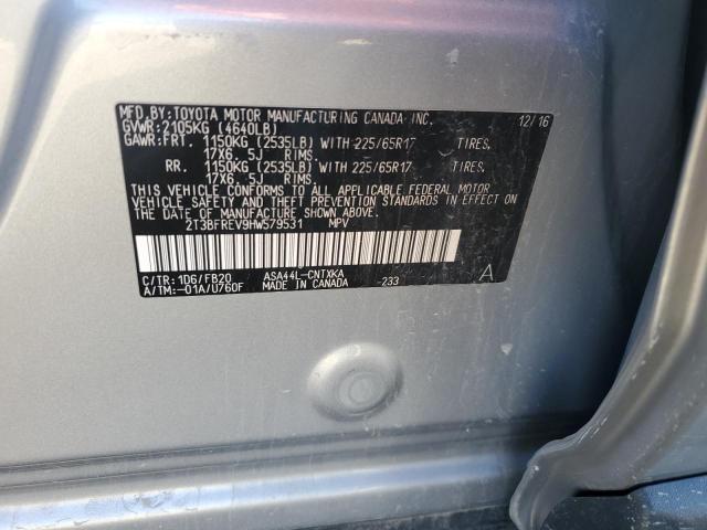 2017 TOYOTA RAV4 LE - 2T3BFREV9HW579531