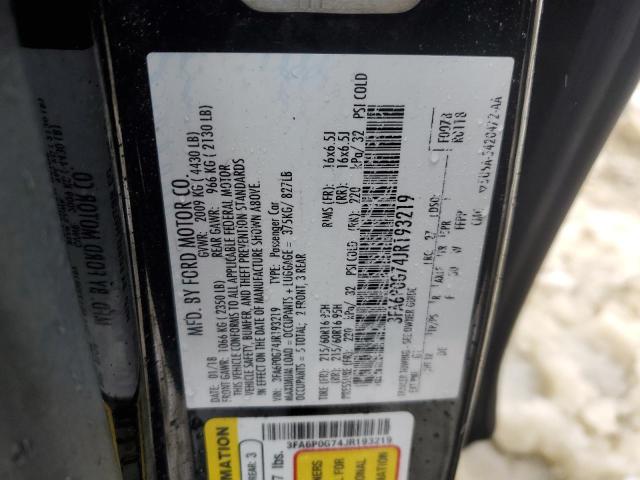 2018 FORD FUSION S - 3FA6P0G74JR193219