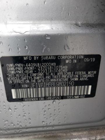 2020 SUBARU WRX LIMITE - JF1VA1H68L9802190