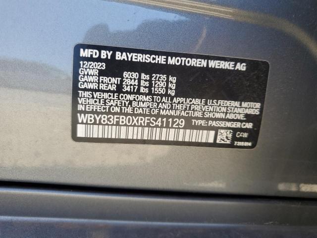 2024 BMW I4 XDRIVE WBY83FB0XRFS41129