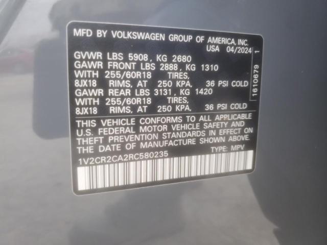 2024 VOLKSWAGEN ATLAS PEAK 1V2CR2CA2RC580235