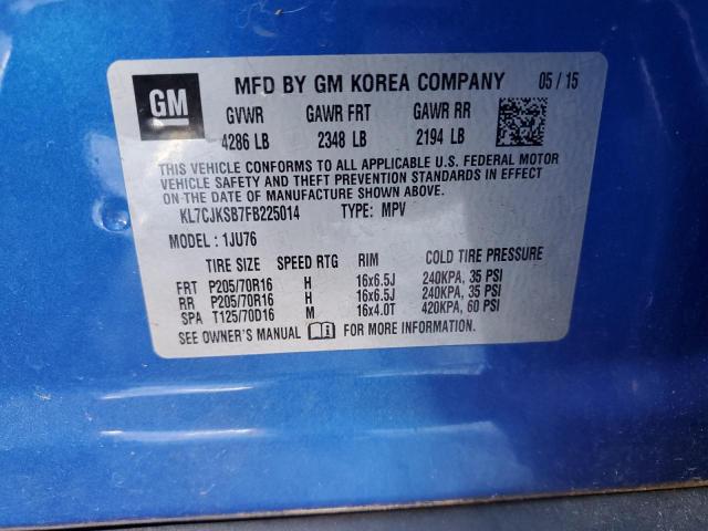 2015 CHEVROLET TRAX LS - KL7CJKSB7FB225014