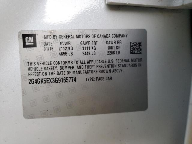 2016 BUICK REGAL 2G4GK5EX3G9165774