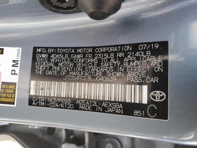 2020 TOYOTA COROLLA SE - JTDS4RCE8LJ040639