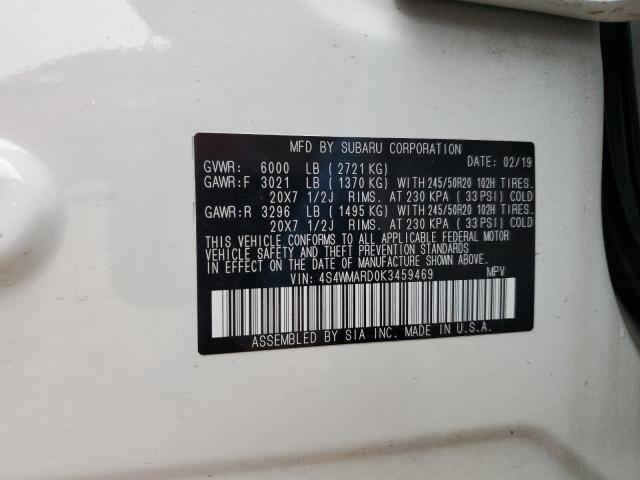 2019 SUBARU ASCENT TOU - 4S4WMARD0K3459469